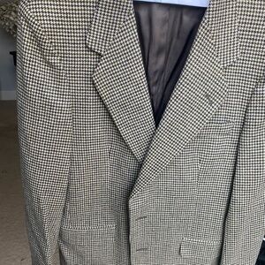 Banana Republic Wool Brown houndstooth Blazer Sports coat 42R